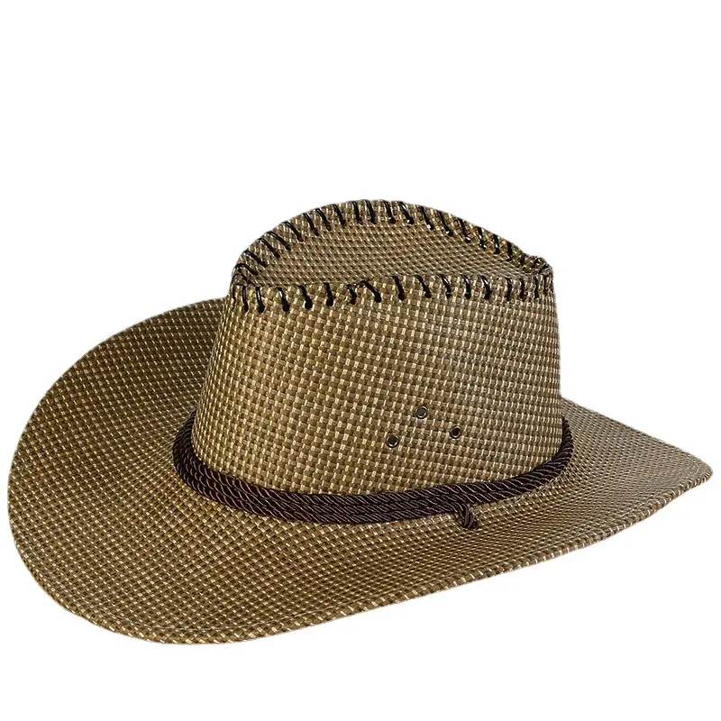 Personalità semplice protezione bordo secchio sombrero panama sole messicano cowboy spiaggia uomo cappello di paglia per uomini e donne
