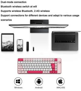 Cute Mini Multi-Device Wireless Keyboard and Mouse Combo Dual Mode BT + 2,4G Keyboard Mouse Set para Laptop PC Desktop - Product Image 6