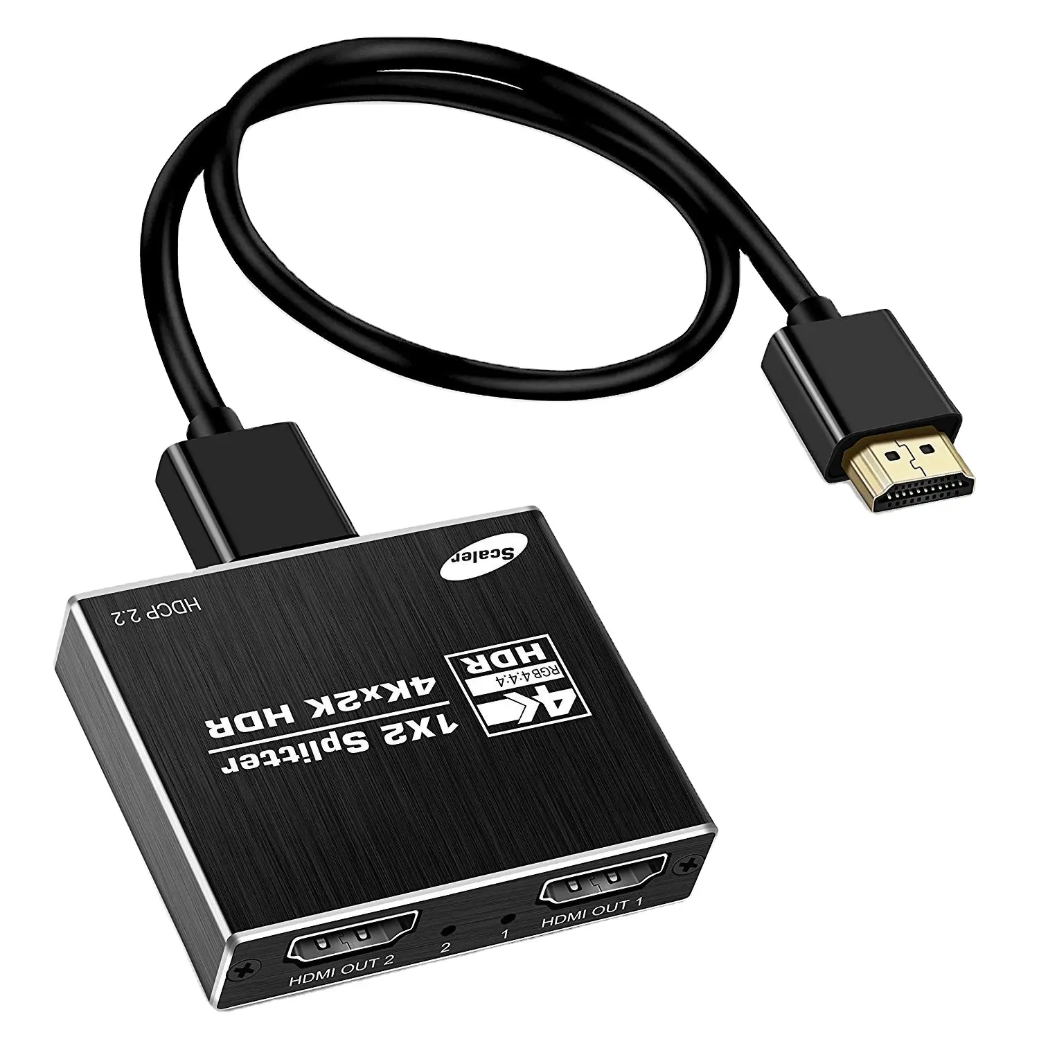 Hdmi Splitter 2.0 4k @ 60hz Switcher 1x2 Hdr 4k Full Hd Video Hdmi To Hdmi Switch Adapter 1 In 2 Out