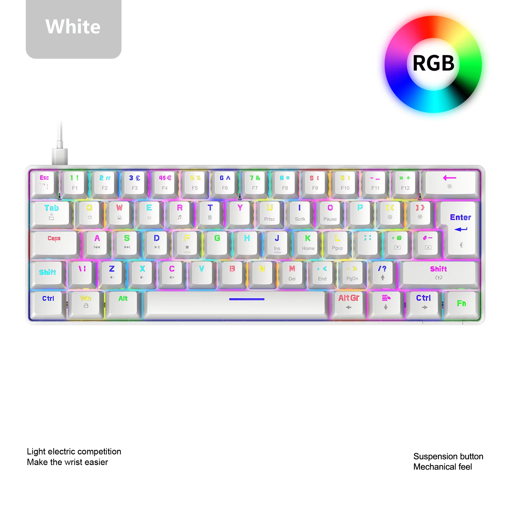 62 Key White