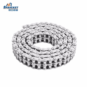Paslanmaz çelik makaralı zincir 12B-2 çift makaralı zincir B serisi dubleks makaralı zincir - Product Image 1