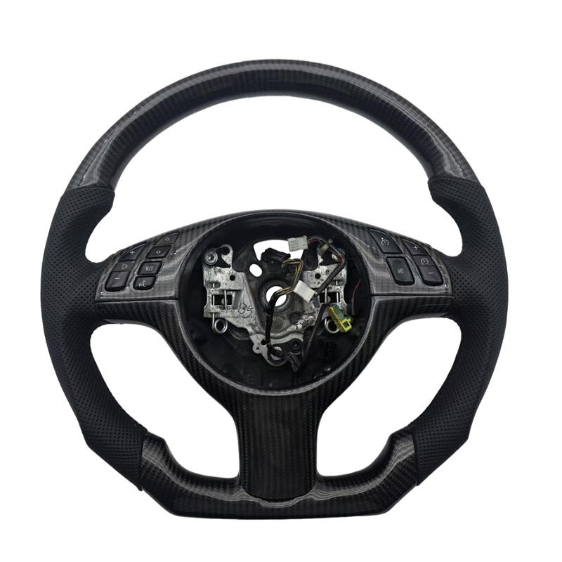 คาร์บอนไฟเบอร์ + หนังพรุน + เย็บสีดำ