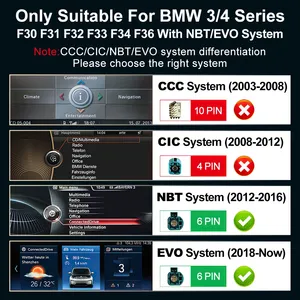 LEHX 8Core 4G DSP Android14 Auto Wireless CarPlay Android Auto Für BMW 3/4Serie F30 F31 F32 F33 F34 F36 Auto DVD-Player