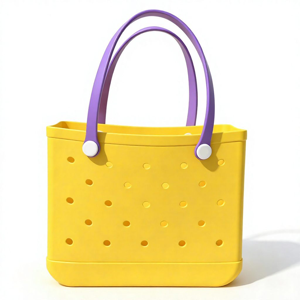 Yellow and purple shoulder straps