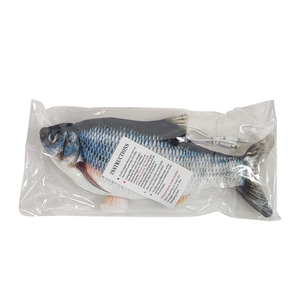 Juguete interactivo de gato de peluche al por mayor, pez flopping eléctrico recargable con hierba gatera, juguete de pez Kicker de gato móvil realista - Product Image 6