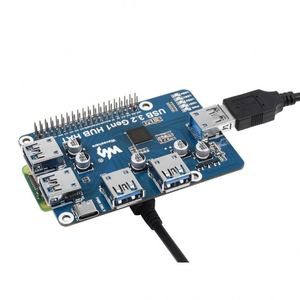Waves hare USB3.2 Gen1 HUB HAT für Raspberry Pi, 4x USB3.2 Gen1 Ports, Treiber freie Erweiterungsplatine-KITS - Product Image 6