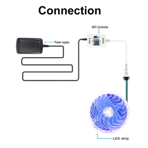 Хорошее качество мини DC5V-24V переключатель таймер Alexa/Google смартфон Голосовое управление Wi-Fi пиксельный светодиодный контроллер для SPI WS2812B WS16704 - Product Image 5