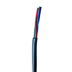 Thermoplastic Polyurethane TPU PUR PU Double Sheathed Shielded Towline Cable 3 Core 0.25mm2 <strong>0.5mm2</strong> square <strong>Wire</strong> for Drag Chain - Product Image 3