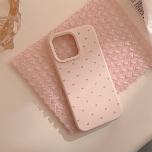 かわいいウェーブポイントシリコン電話ケースiPhone15 14 13 12 11 Pro Maxミラーとホルダー付き耐衝撃性落下防止ソフトシェル