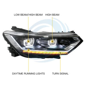 VWs Passats B5 B7 B8 farlar LED/halojen sol sağ ön lamba donanımı değiştirme - Product Image 3