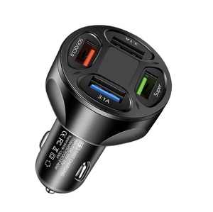 15W4ポートUSBカーチャージャー急速充電PDクイックチャージ<span class=keywords><strong>3.1</strong></span>カーフォンチャージャーアダプター