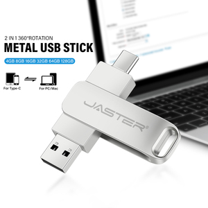 Swivel Usb cメモリースティック2.0 Pendrive 16GB 32GB 64GB 128GB 2 in 1 USBフラッシュドライブタイプCフラッシュディスク無料カスタムロゴ - Product Image 2