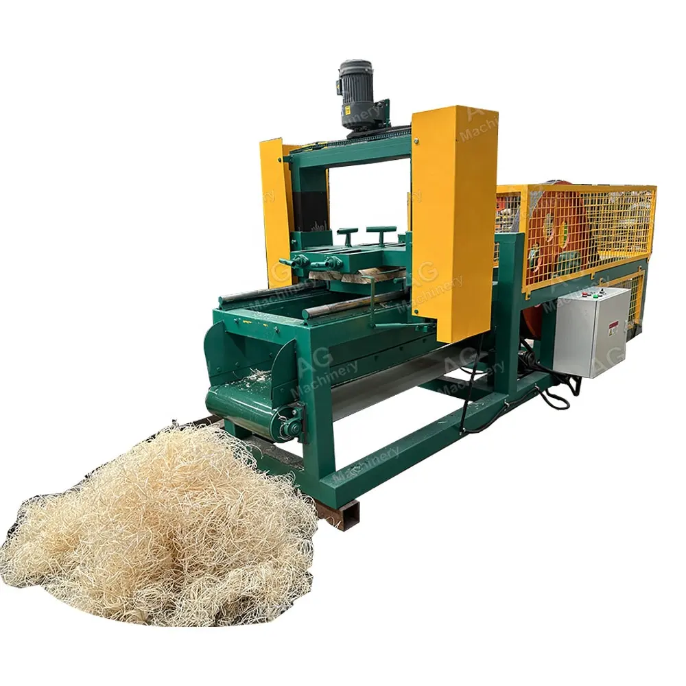 Machine For The Production Of Rope Wood Wool Wooden Firelighter Wood Wool Shaving Machine