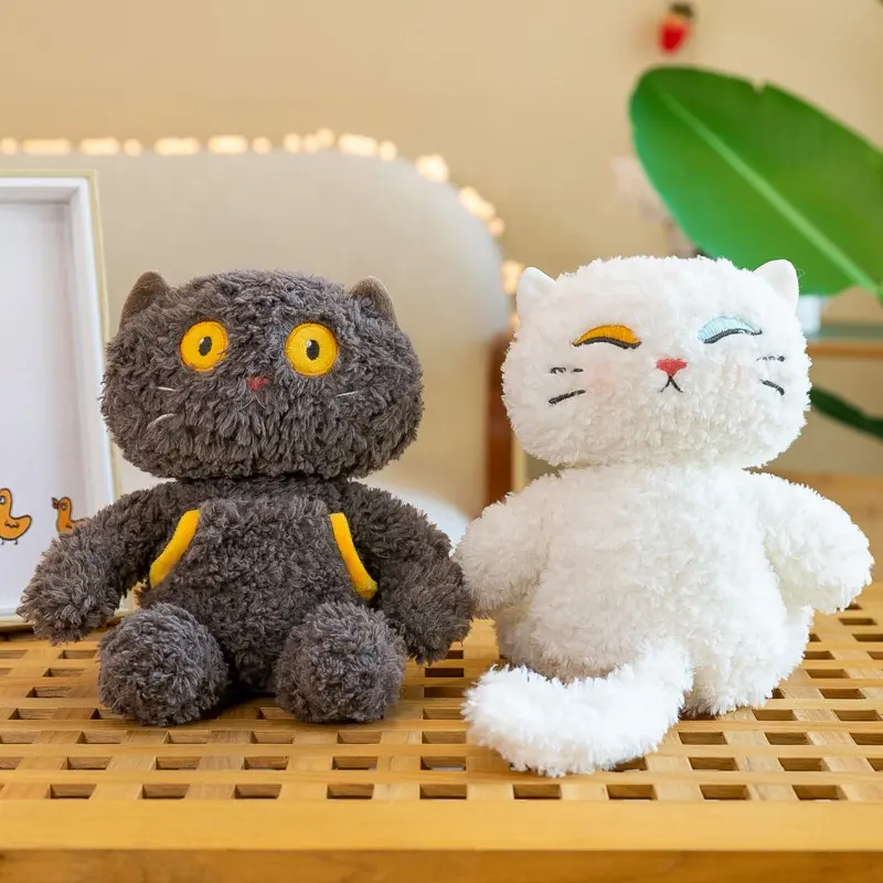 DL1231230 Brinquedo de pelúcia Kawaii para gatos, brinquedo fofo personalizado de 25 cm com desenho especial