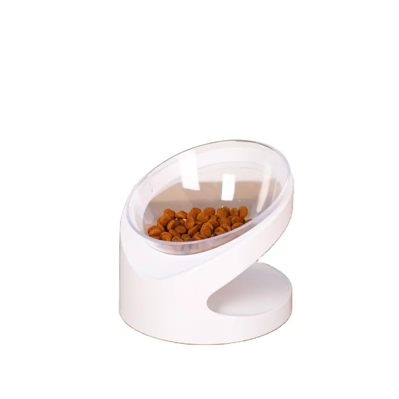 Şeffaf eğimli akrilik akıllı yükseltilmiş yükseltilmiş temizle besleme kedi kase yükseltilmiş kedi kase plastik hayvan mama kabı