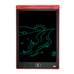 12 polegadas barato lcd escrita tablet com colorido caixa de papelão de cor placa de escrita digital placa de exposição escrita placa da ardósia