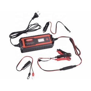 8897302 управляемое микропроцессором EXTOL 12V 6V 4A 9-ступенчатое автоматическое автомобильное зарядное устройство с дисплеем напряжения - Product Image 1