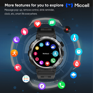 טלפון אופנה miccell smarttwatch עם זיהוי בריאות סוללה חזק מצבי ספורט מרובים 5atm שעון חכם עמיד למים