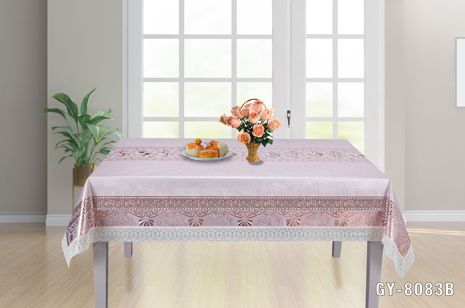 Easy Clean Lace Edge PVC Independent Table Cloth Sheet
