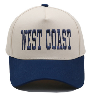 <strong>Two</strong> <strong>Tone</strong> <strong>5</strong> <strong>Panel</strong> Embroidery Baseball Caps 100% Cotton Hats Custom Logo Stylish Hip Hop Design for Cycling Outdoor Beach - Product Image 6