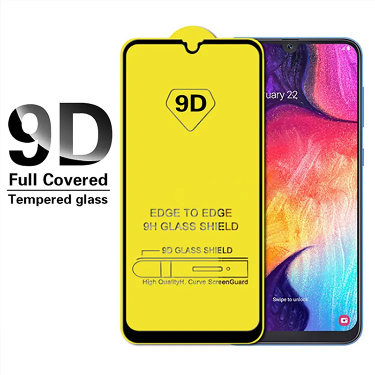 9D glass temper screen protector for iPhone Samsung Huawei full protector screen guard 9D temper glass factory price for iPhone