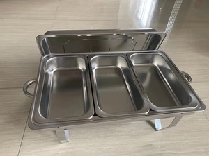 廉价酒店餐厅不锈钢火锅多种尺寸自助餐加热食品取暖器套装