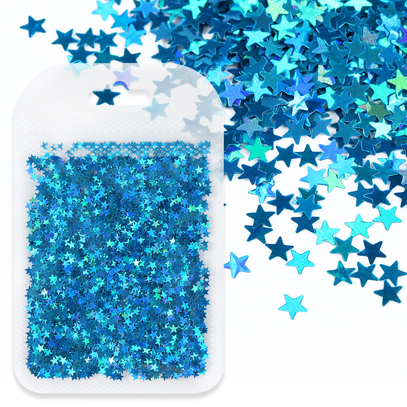 2g estrella pequeña en bolsa de hueso transparente - azul oscuro - 5
