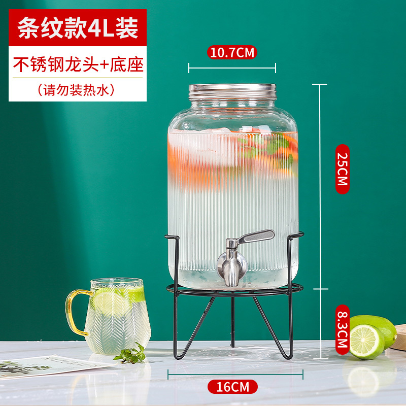 4 litres + robinet inox+base