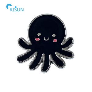 Üretici sevimli deniz hayvan mürekkepbalığı kalamar ahtapot sert yumuşak emaye yaka iğnesi rozetleri broşlar özel ahtapot emaye Pin - Product Image 5