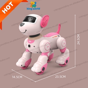 Rc רובוט פעלולים כלב perro inteligente הליכה ריקוד שליטה מרחוק רובוט לחיות מחמד ai תכנות צעצועים רובוט