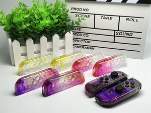 Controller di gioco SYYTECH Shell di ricambio colore sfumato cristallo trasparente fai-da-te per Nintendo Switch NS Joy Con accessori - Product Image 5