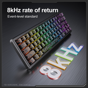 ONIKUMA G67カスタマイズキーボード磁気スイッチ高速トリガー8KHzメカニカルキーボードRGBワイヤードゲーミングキーボード67キーキャップ - Product Image 6