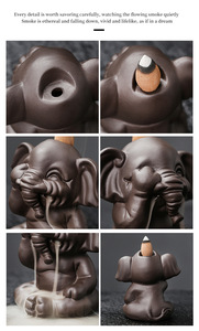 Don't Look, Don't <strong>Listen</strong>, Don't Tell Cute Three Elephant Aromatherapy Stove for Sale for Aromatic Healing - Product Image 4