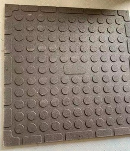 高品质1m长1m宽彩色三元乙丙橡胶瓷砖方形橡胶垫健身房地板 - Product Image 4