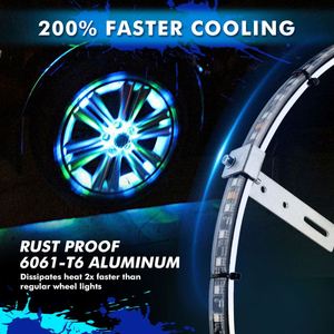4pcs RGB גלגל טבעת אור ערכות אדום בלם אור/אמבר הפעל אות אור <span class=keywords><strong>300</strong></span> דפוסים + 20 צבע