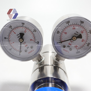 Regolatore a <span class=keywords><strong>Gas</strong></span> inerte a due stadi 316L in acciaio inox 0-100 psi regolatore analitico cilindro con adpter CGA-580 - Product Image 4