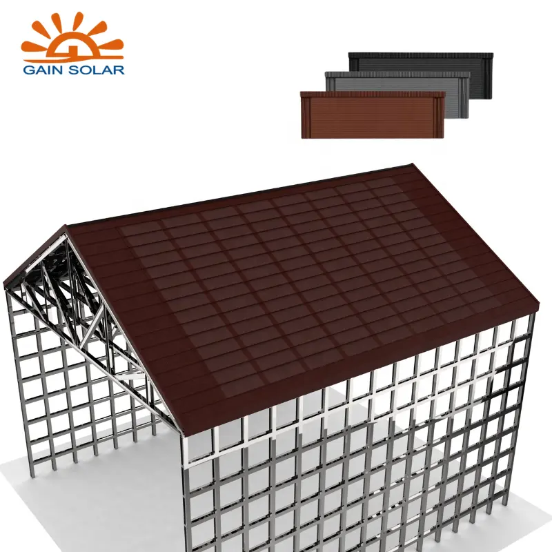 All'ingrosso tegole solari tegole in pietra fotovoltaica in metallo tegole per la costruzione