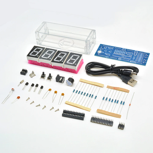 Elektronische Uhr DIY KIT LED-Mikrocontroller-Kit Digitaluhr Zeitlicht Regelung Temperatur Thermometer Diy elektronisches Kit - Product Image 5