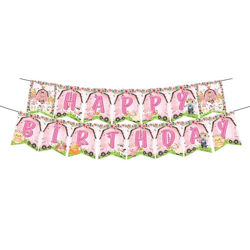 Pink-1pc HAPPY BIRTHDAY banner