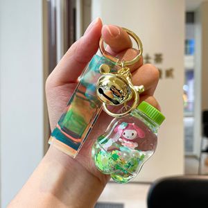 リランダ無料サンプルかわいいPVC人形アクリルフィジェットシェーカーグリッターカプセル化フローティングフィルドオイルウォーターリキッドキーホルダーキーリング - Product Image 6