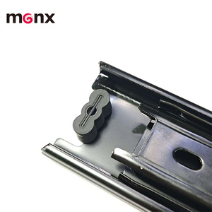 Cassettiera spessa nera con tre binari scorrevoli completamente estrauti per armadi domestici, montati lateralmente con tre binari scorrevoli - Product Image 2