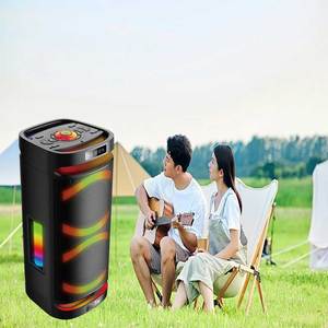Çift 10 inç güçlü parti hoparlör mavi diş açık hoparlör ön ve yanlarda LED lazer ışıkları ile - Product Image 5