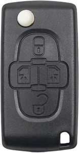 Car <strong>Key</strong> Shell Vehicle <strong>Keys</strong> Black 4 Buttons Replacement for Citroen C8 VA2/HU83 and CE0523 for Peugeot 1007 - Product Image 2