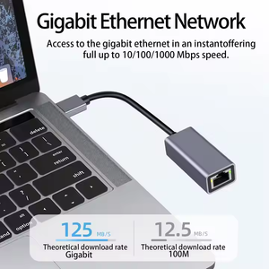 USB 3.0 <strong>Type</strong> C Gigabit Ethernet Adapter 100 Mbps RJ45 Lan <strong>Network</strong> Card ABS Internal PC/Laptop <strong>Computer</strong> Accessories - Product Image 4