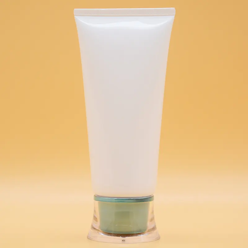Tubo cosmético de alta classe embalagem 120ml tubo de creme facial para cuidados com a pele com tampa de acrílico