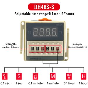 0.1S-99H DH48S-S Digital <strong>LED</strong> Programmable <strong>Timer</strong> Relay Switch Socket Base DC 12V 24V AC 110V 220V Repeat Cycle <strong>Timer</strong> DH48S-1Z 2Z - Product Image 4