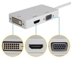 Adaptador Mini Displayport a HDMI/VGA/DVI, adaptador DP 3 en 1, soporte resolución 4K 2K para puerto HDMI, negro - Product Image 5