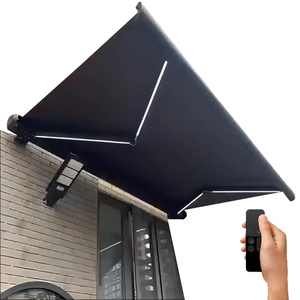 Modern stil otomatik geri çekilebilir açık güneşlik alüminyum çerçeve Polyester PVC katlanabilir veranda balkon bahçe gölge - Product Image 4