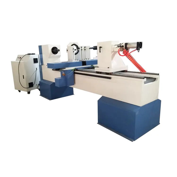 Wood lathe machine 3000mm length House Log and pole Wood Log lathe with single axis