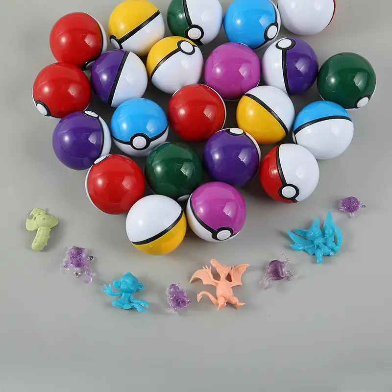 Capsule de 5 cm balle pokemoned avec dessin animé japonais anime Pikachu Psyduck Eevee figurines jouet à l'intérieur pour enfants cadeaux